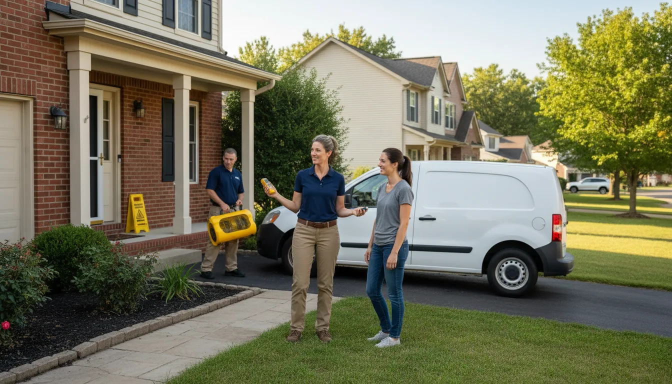 Residential water damage restoration in Glenmora, LA